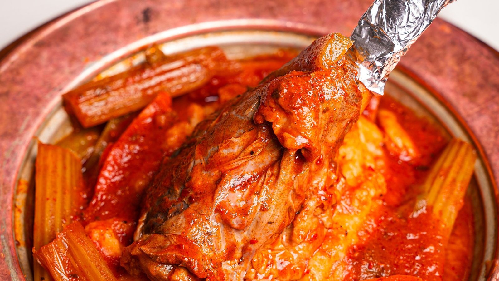Kleftiko — lamb shank slow-braised with potatoes at Turkoman Bar & Grill